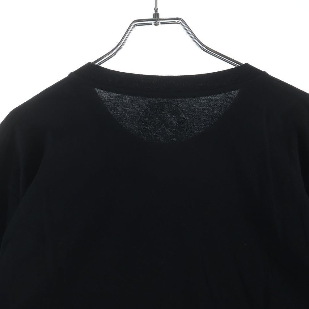 CHROME HEARTS(クロムハーツ) Neck Logo L/S Tee ネックロゴプリント ロングスリーブ 長袖Tシャツ カットソー ブラック