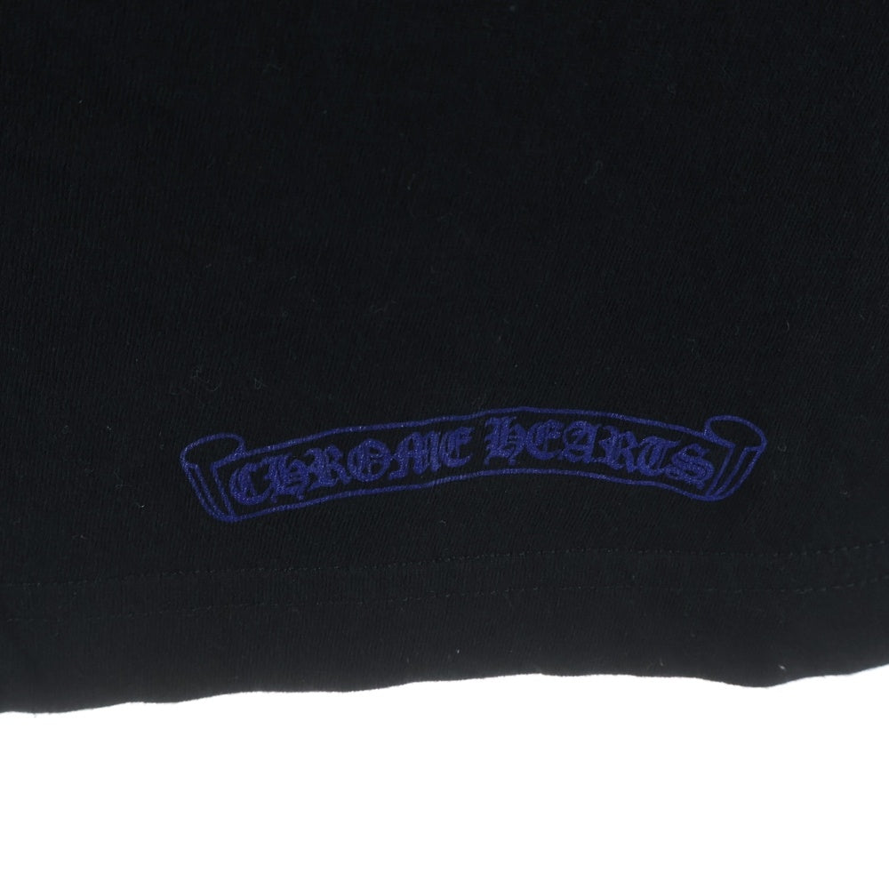 CHROME HEARTS(クロムハーツ) Neck Logo L/S Tee ネックロゴプリント ロングスリーブ 長袖Tシャツ カットソー ブラック