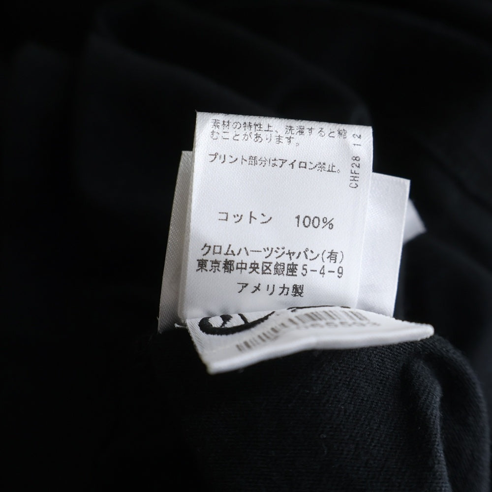 CHROME HEARTS(クロムハーツ) Neck Logo L/S Tee ネックロゴプリント ロングスリーブ 長袖Tシャツ カットソー ブラック