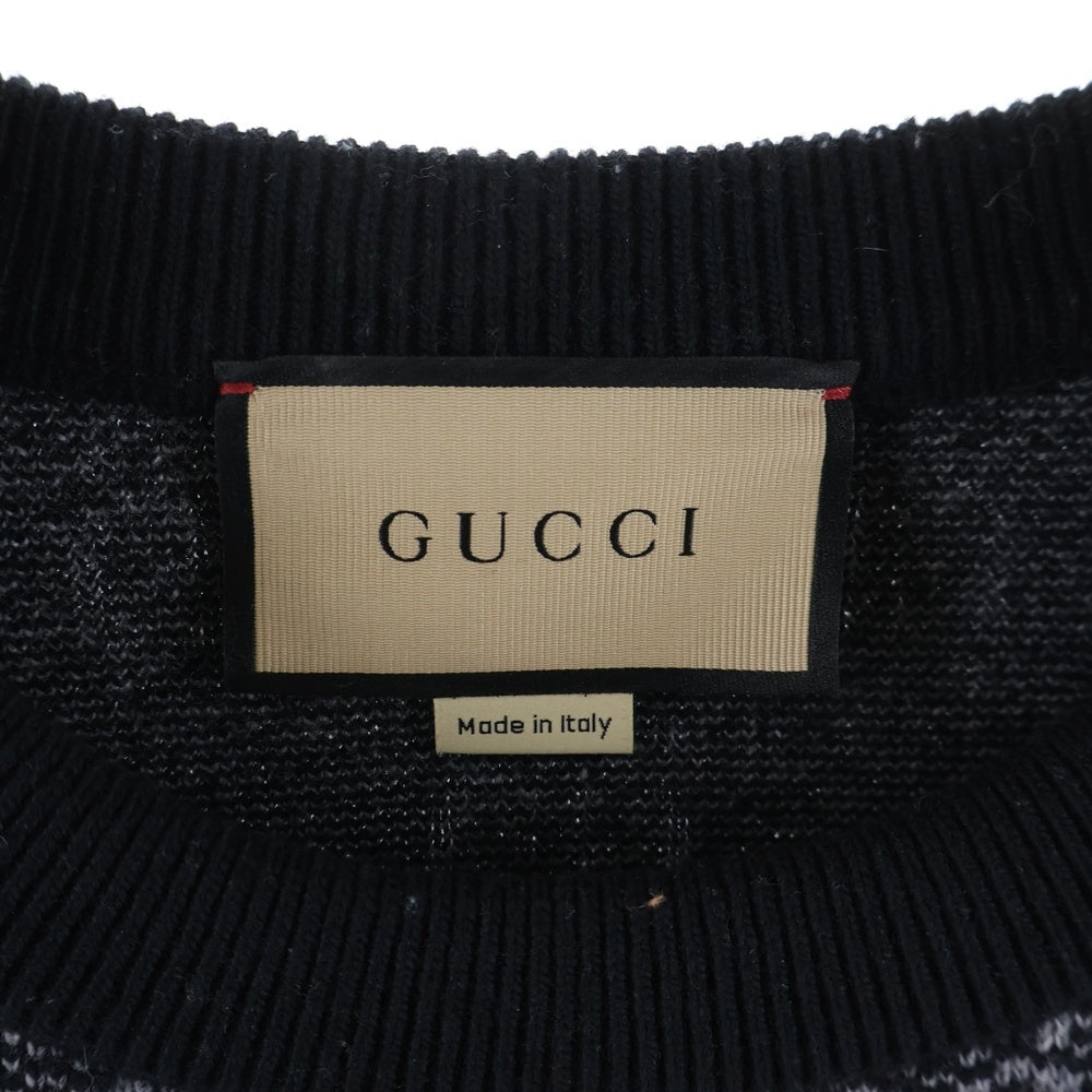 GUCCI(グッチ) GGウールジャカードセーター ニット ブラック 761549 XKDK5