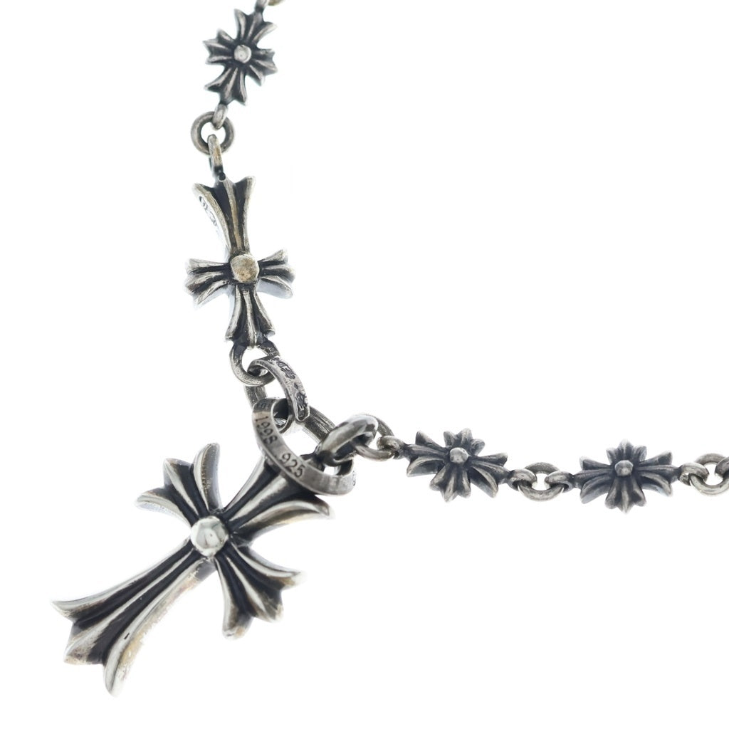 CHROME HEARTS(クロムハーツ) CHKE CHN TNYE W CH CRS タイニーE チョークチェーン ロザリオ ネックレス シルバー BCA226