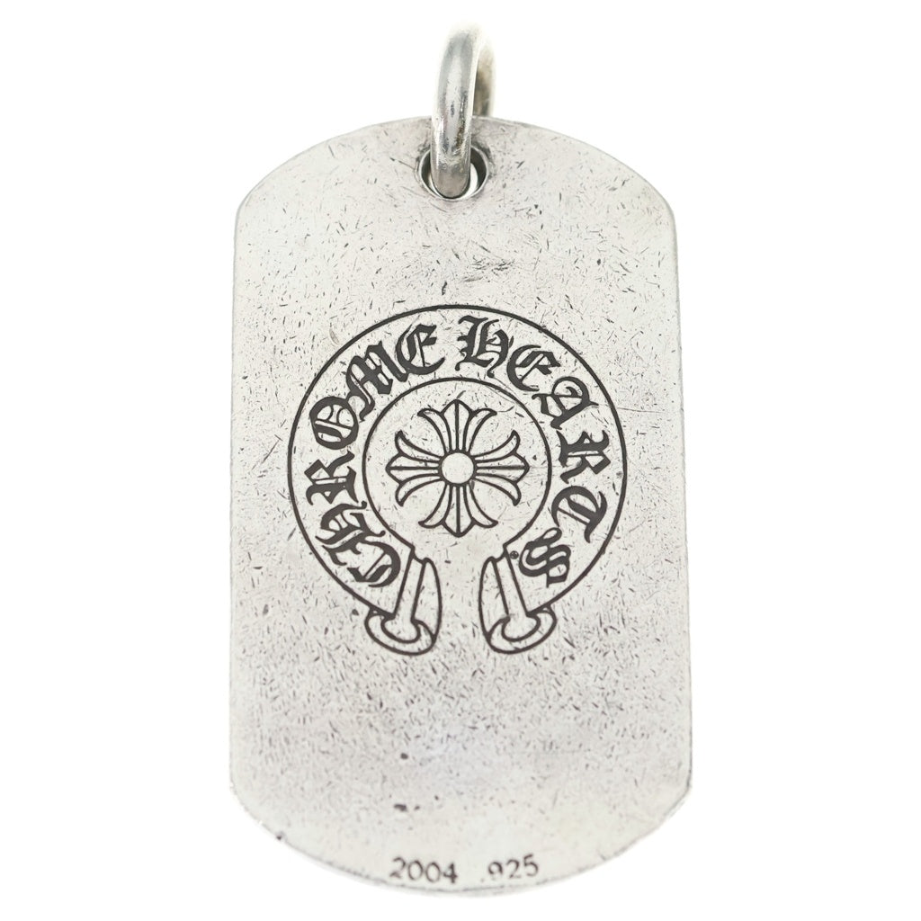 CHROME HEARTS(クロムハーツ) D TAG LRG NYC限定 FUCK YOU CHプラス ドッグタグ ラージ ペンダントトップ シルバー