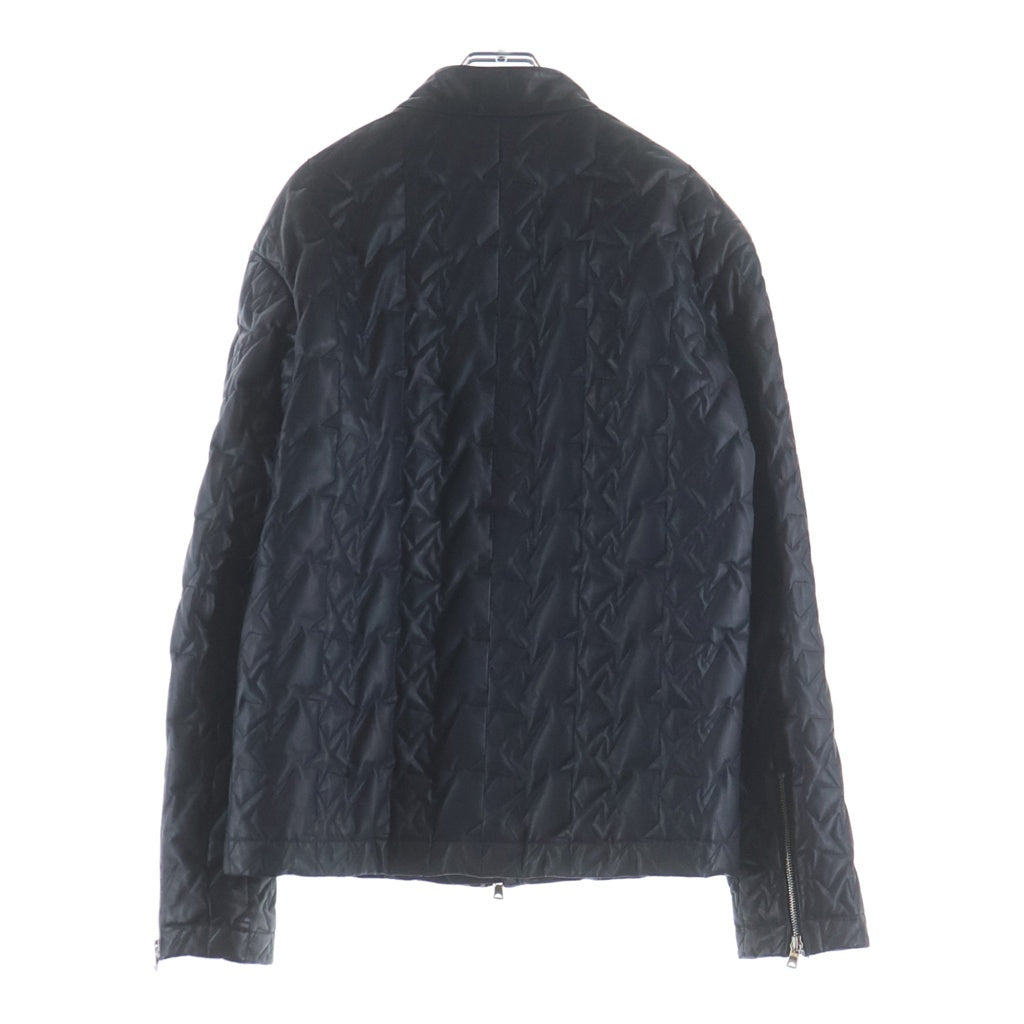 A BATHING APE(アベイシングエイプ) STAR COWHIDE JACKET スター 柄 キルティング カウハイド レザージャケット ブラック
