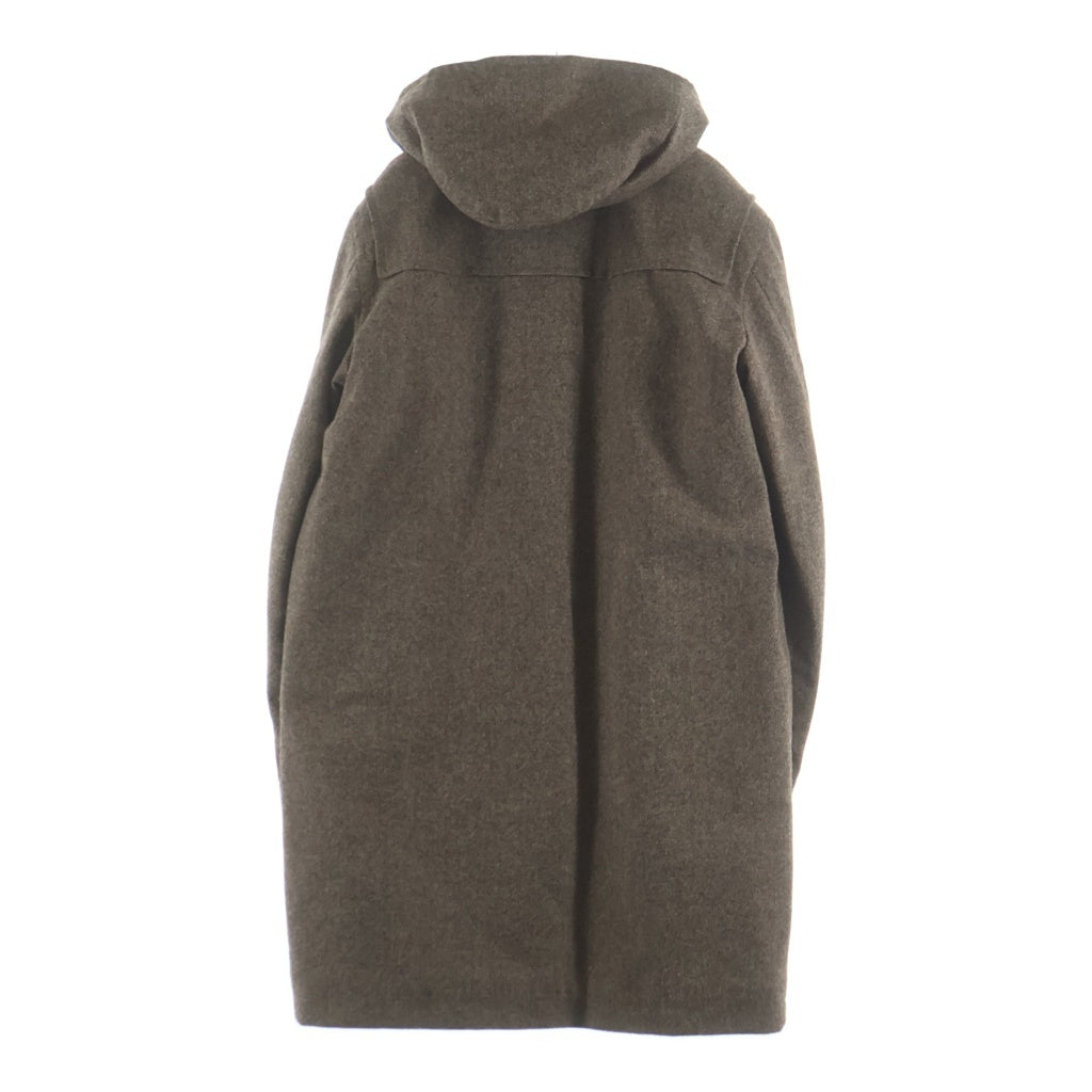 A BATHING APE(アベイシングエイプ) WOOL DUFFLE COAT 裏地キルティング ウール ダッフル フーディー ジップアップ コート ブラウン