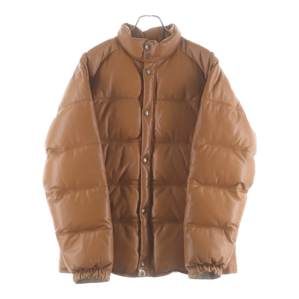 A BATHING APE(アベイシングエイプ) SHEEPSKIN LEATHER DOWN JACKET 