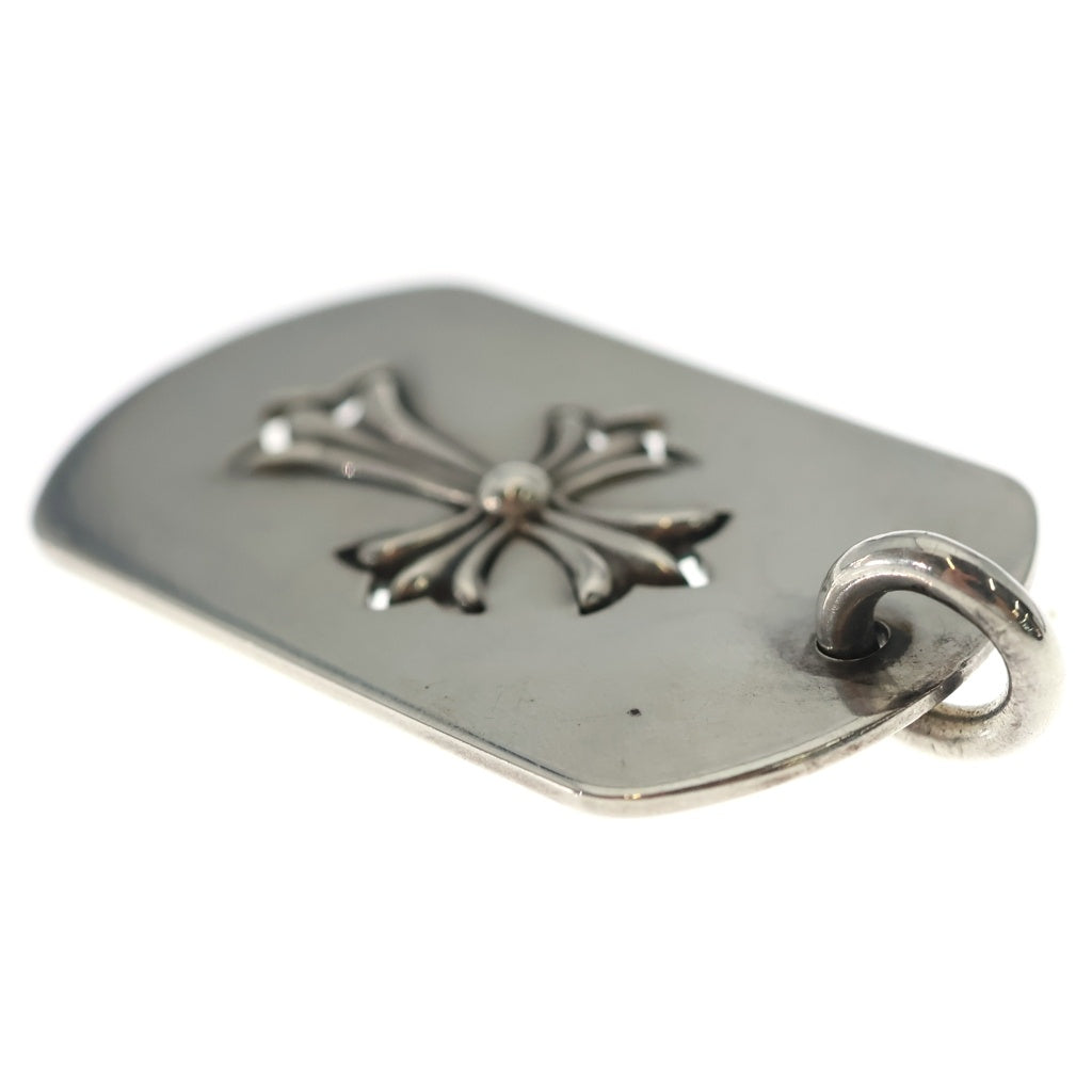 CHROME HEARTS(クロムハーツ) D TAG LRG TNY CRS カットアウトタイニーCHクロス ラージドッグタグ ネックレストップ シルバー