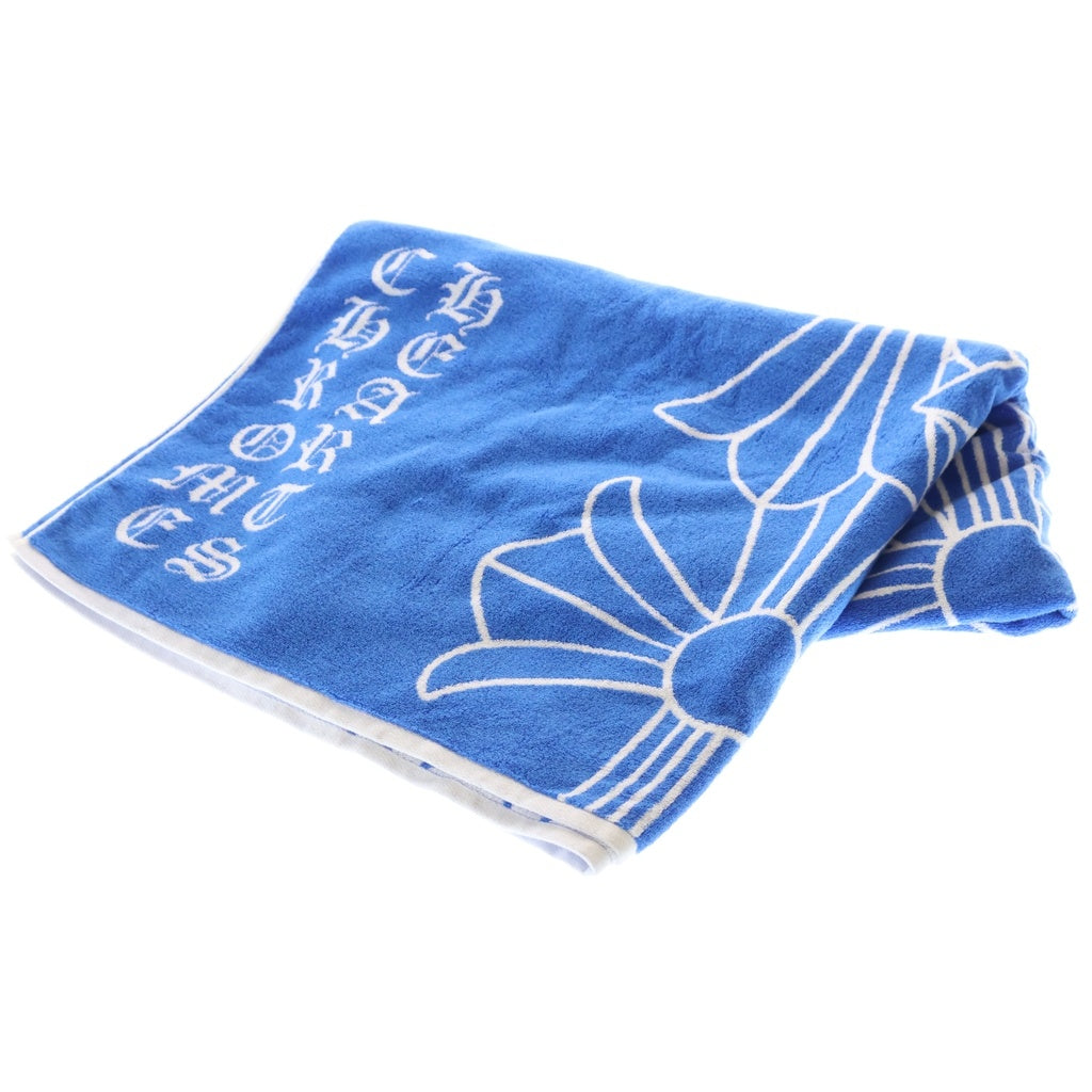 CHROME HEARTS(クロムハーツ) BEACH TOWEL ロゴ総柄ビーチタオル ブルー