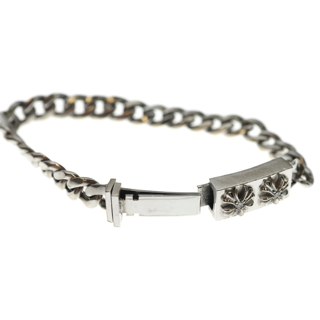 CHROME HEARTS(クロムハーツ) 18KWG ID MINI CHX DIA CHX ミニID ダイヤ ブレスレット ホワイトゴールド