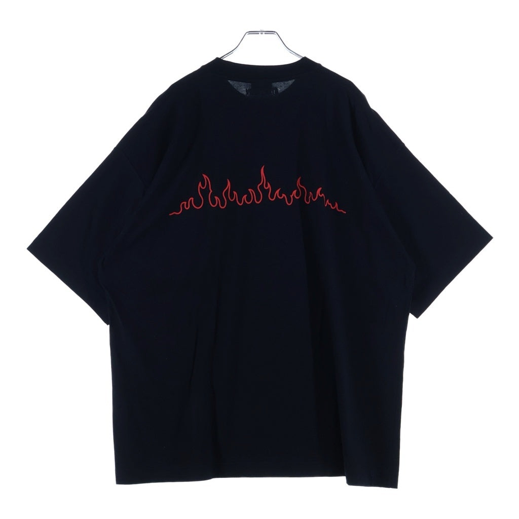 VETEMENTS(ヴェトモン) HOTTER THAN YOUR EX T-SHIRT プリントTシャツ 半袖カットソー ブラック UE52TR210B