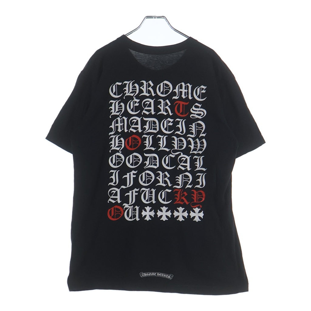 CHROME HEARTS(クロムハーツ) CH T-SHRT 1 バック英字プリントTシャツ 半袖カットソー ブラック