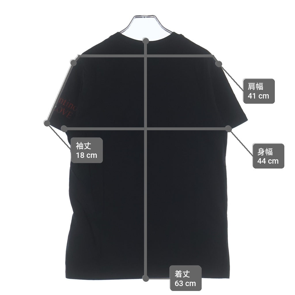 VALENTINO(ヴァレンティノ) 袖ロゴ 半袖Tシャツ ブラック TV3MG05N632