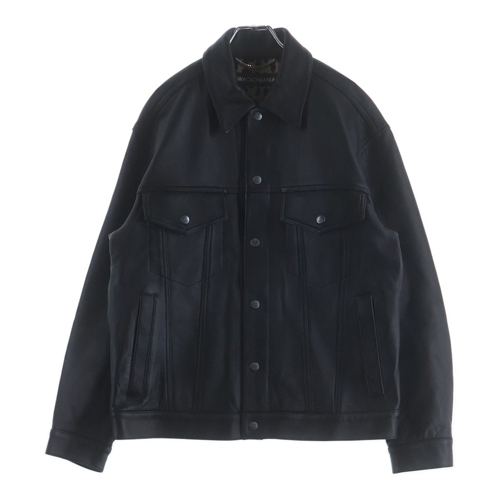 WACKO MARIA(ワコマリア) LEATHER TRUCKER JACKET レザートラッカージャケット ブラック