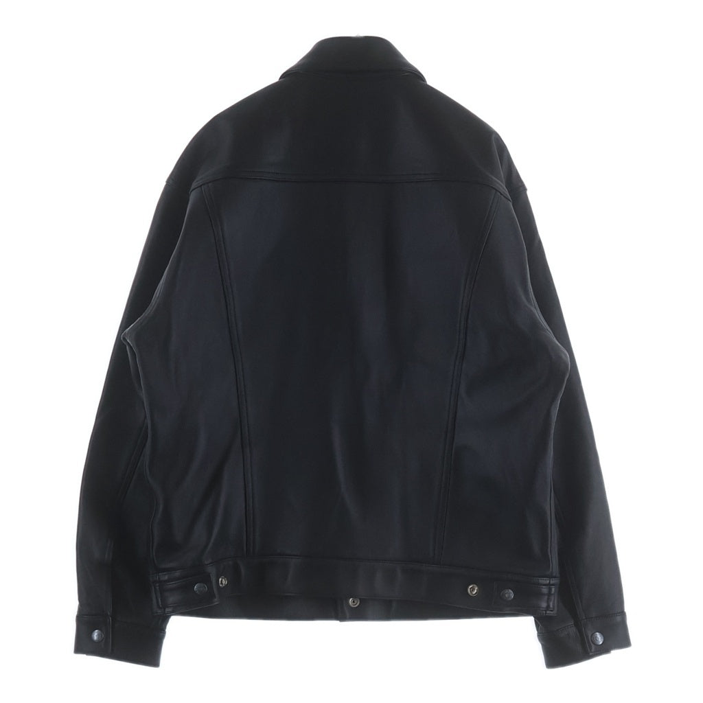 WACKO MARIA(ワコマリア) LEATHER TRUCKER JACKET レザートラッカージャケット ブラック