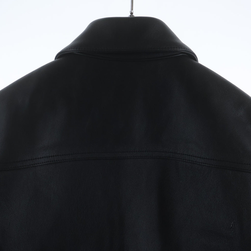 WACKO MARIA(ワコマリア) LEATHER TRUCKER JACKET レザートラッカージャケット ブラック