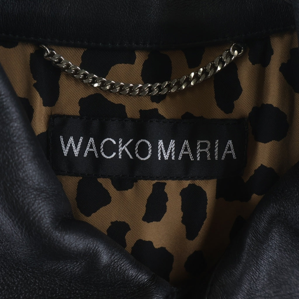 WACKO MARIA(ワコマリア) LEATHER TRUCKER JACKET レザートラッカージャケット ブラック