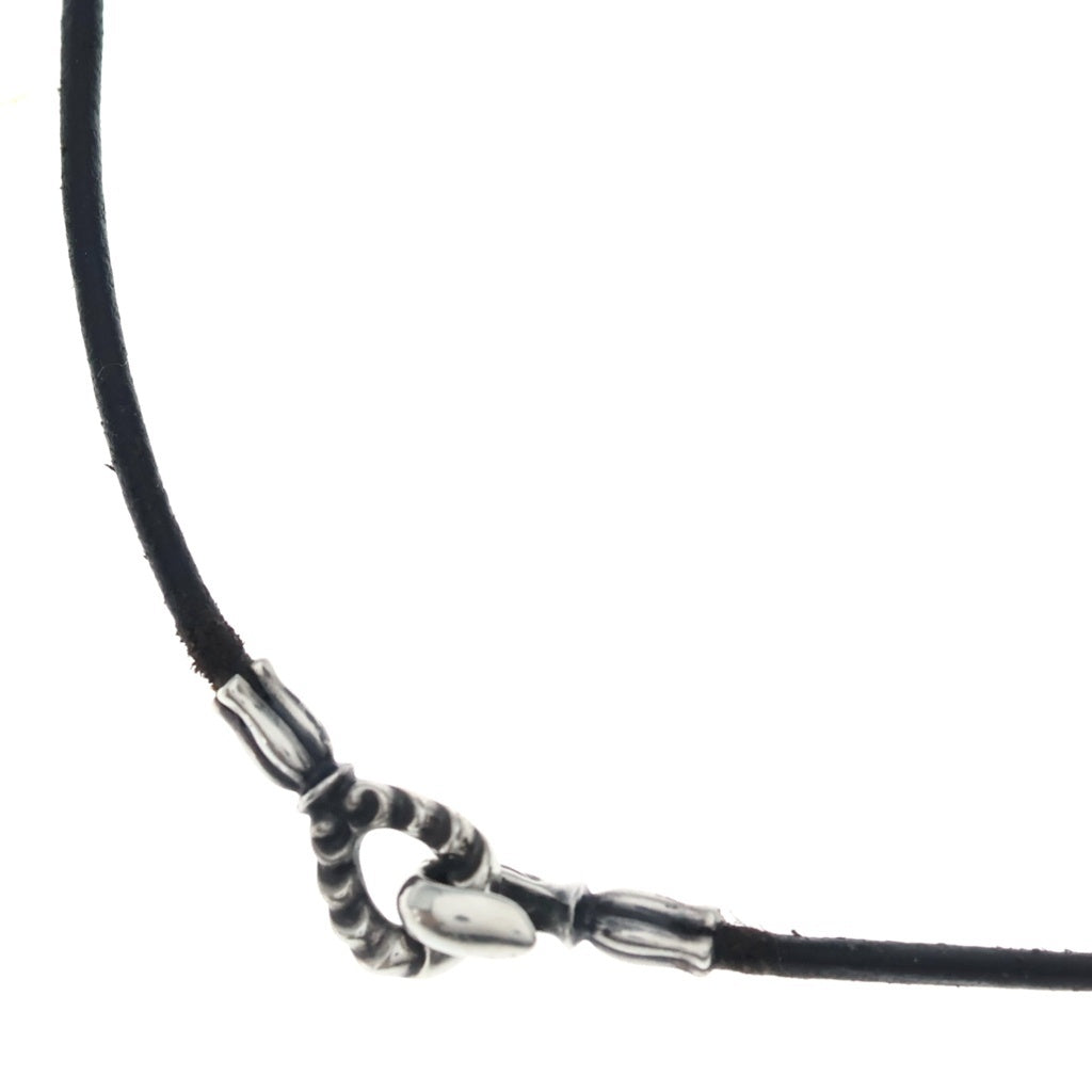 LONE ONES(ロンワンズ) MF Hooks Leather メイティングフライト レザー ネックレス ブラック