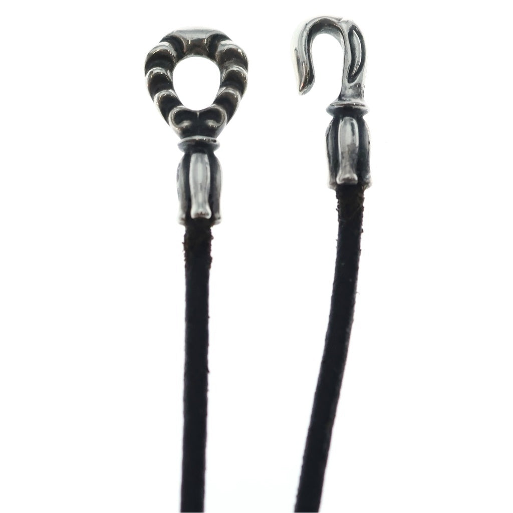 LONE ONES(ロンワンズ) MF Hooks Leather メイティングフライト レザー ネックレス ブラック