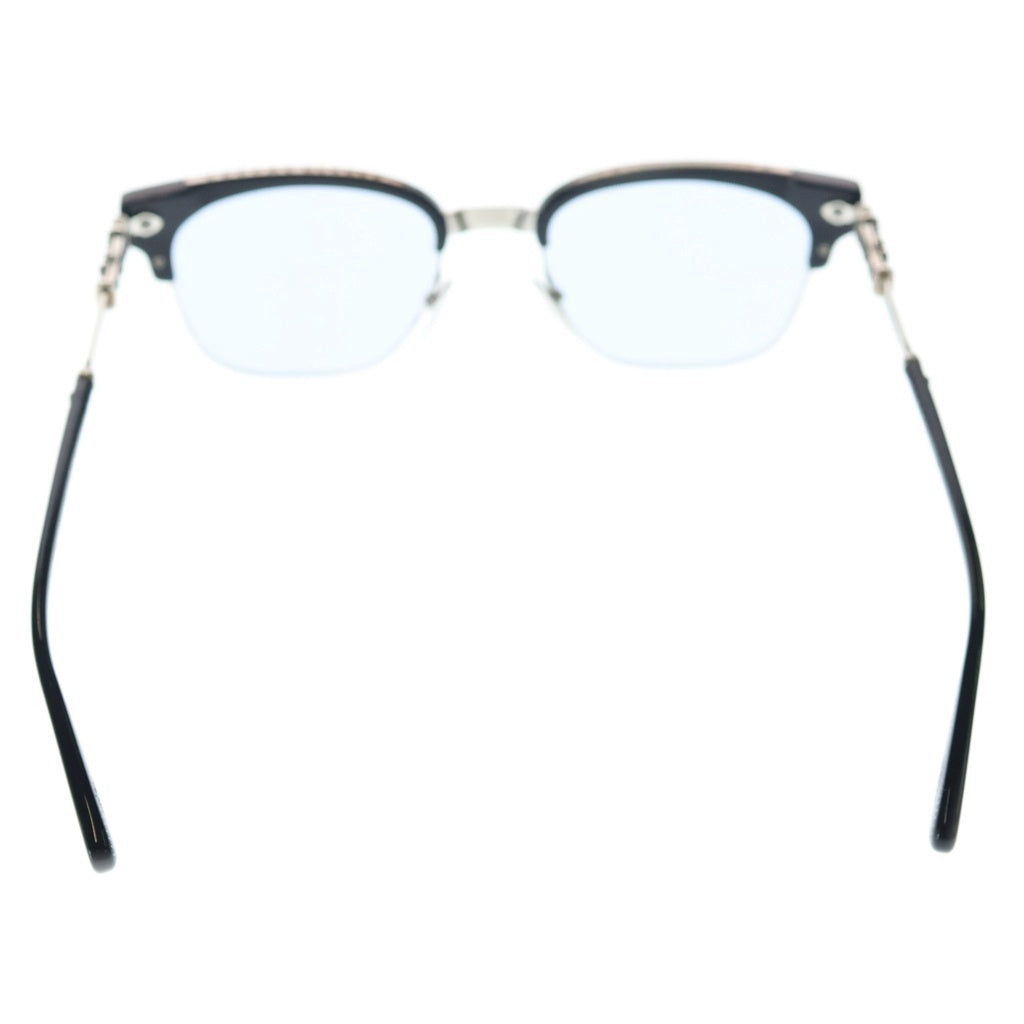 CHROME HEARTS(クロムハーツ) BONENNOISSEUR II テンプルCHクロス ハーフリム アイウェア 眼鏡 メガネ ブラック/シルバー
