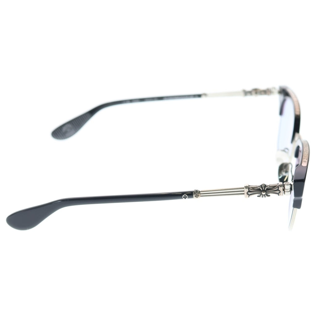 CHROME HEARTS(クロムハーツ) BONENNOISSEUR II テンプルCHクロス ハーフリム アイウェア 眼鏡 メガネ ブラック/シルバー