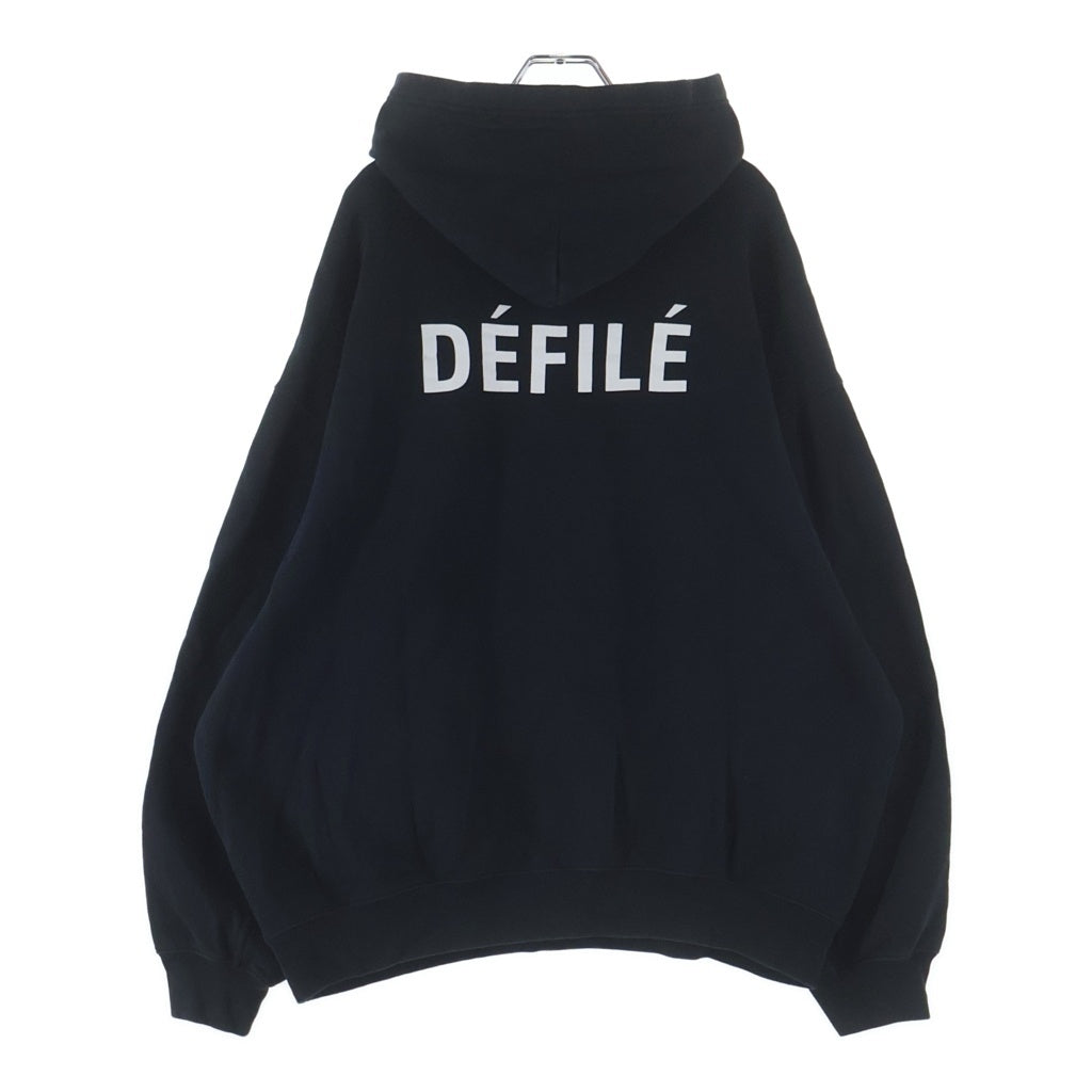 BALENCIAGA(バレンシアガ) Sacre Coeur Notre Dame HOODIE 641529 TJVE5 ロゴプリントプルオーバーパーカー フーディー ブラック