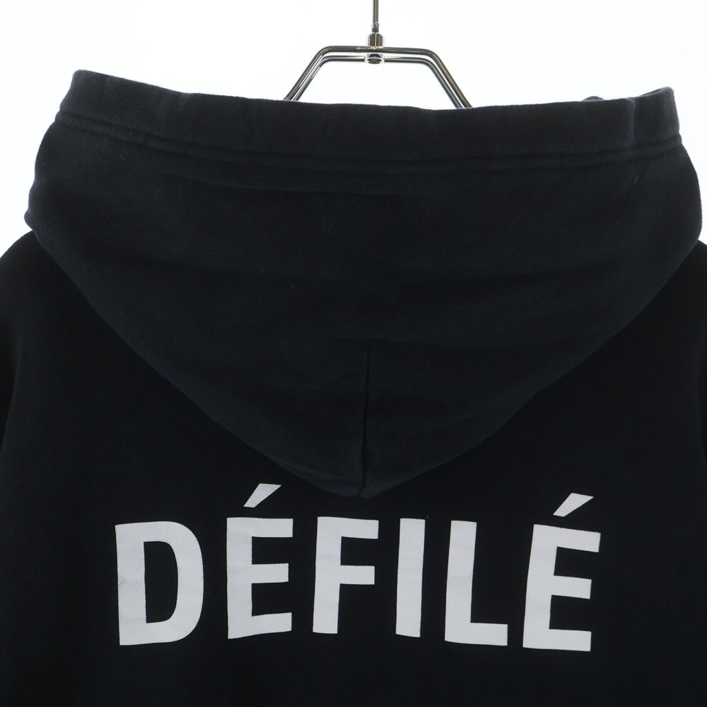 BALENCIAGA(バレンシアガ) Sacre Coeur Notre Dame HOODIE 641529 TJVE5 ロゴプリントプルオーバーパーカー フーディー ブラック