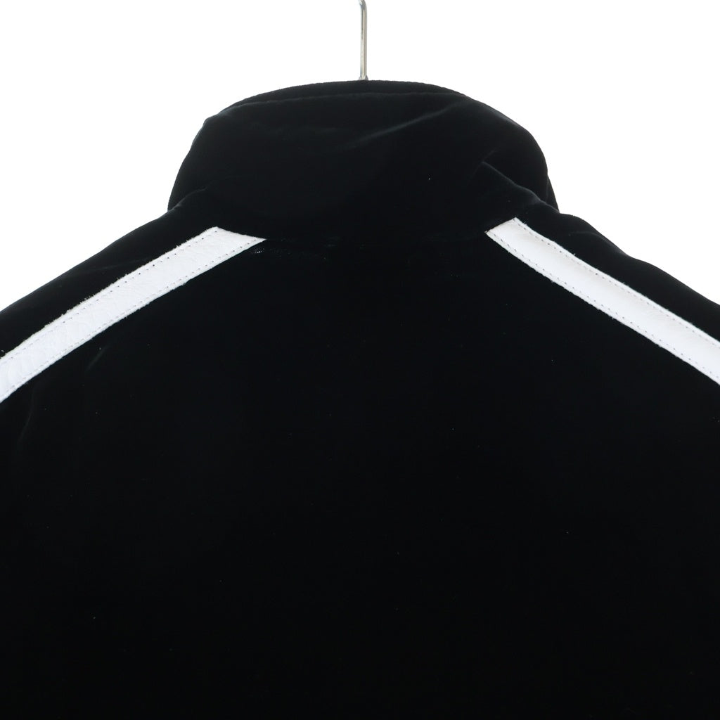 CHROME HEARTS(クロムハーツ) VELVET TRACK JACKET ロゴ刺繍 ベロア トラックジャケット ネイビー