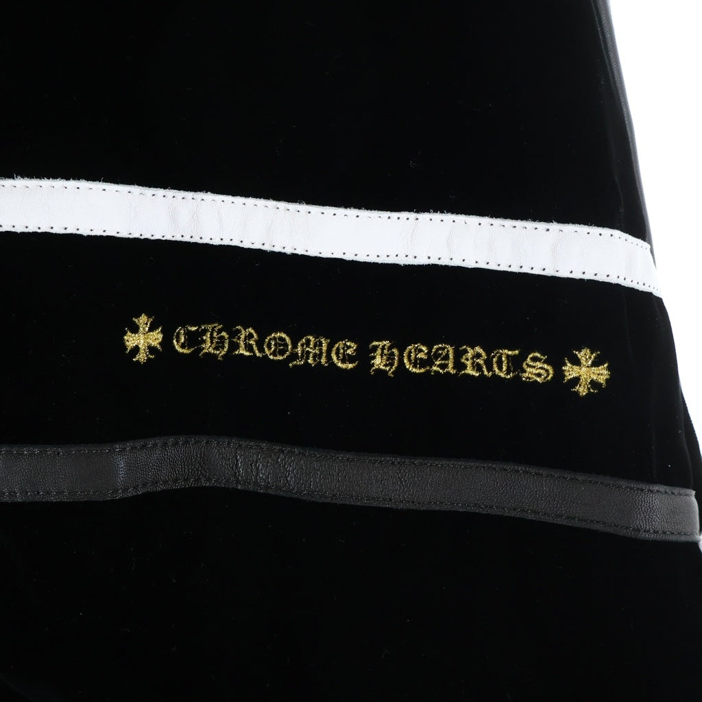 CHROME HEARTS(クロムハーツ) VELVET TRACK JACKET ロゴ刺繍 ベロア トラックジャケット ネイビー
