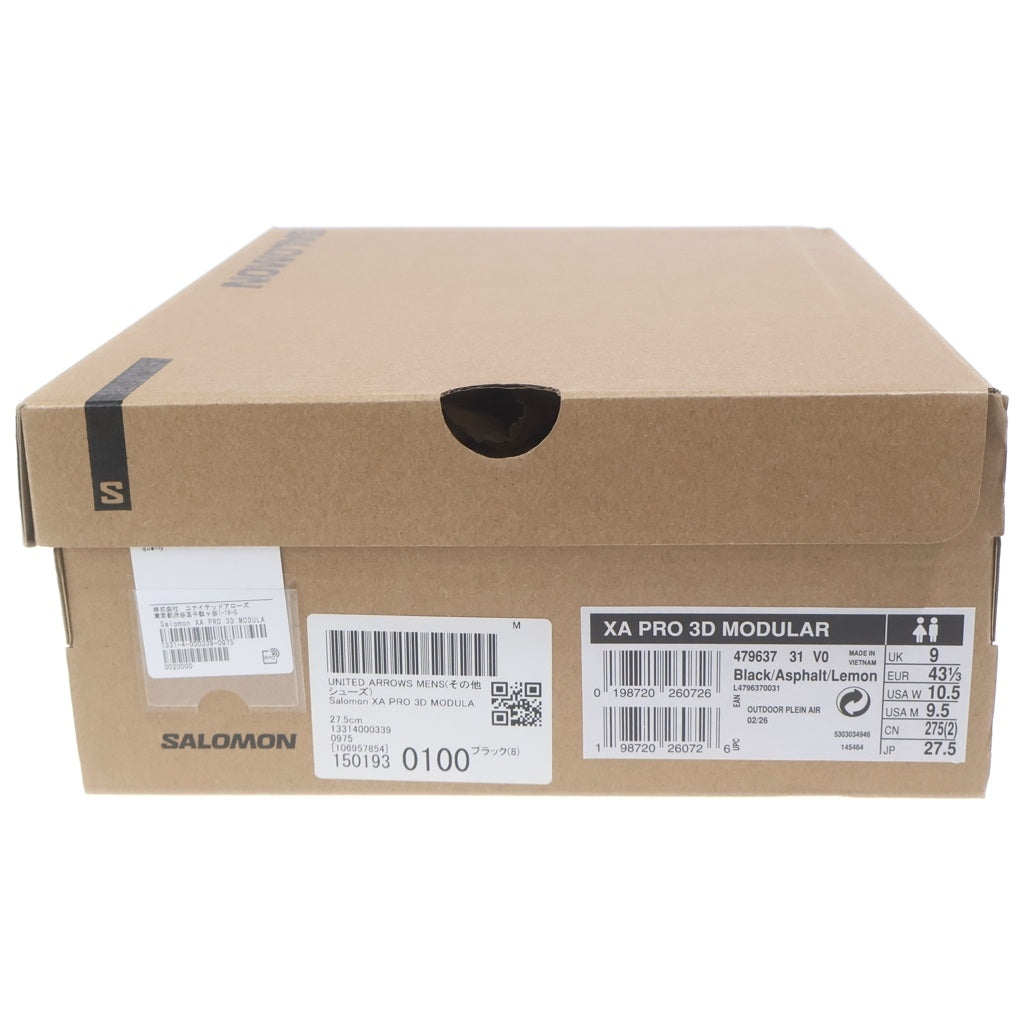 SALOMON(サロモン) XA PRO 3D MODULAR エックスエー プロ スリーディー モジュラースニーカー 479637ブラック/イエロー US9.5/27.5cm
