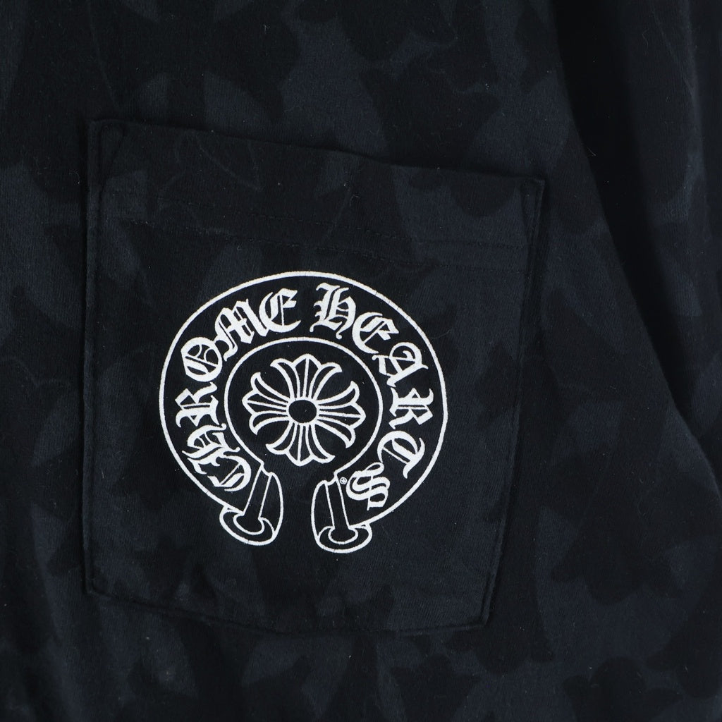 CHROME HEARTS(クロムハーツ) Graveyard Cemetery Cross L/S Tee グレイブヤードセメタリークロス長袖Tシャツ ブラック