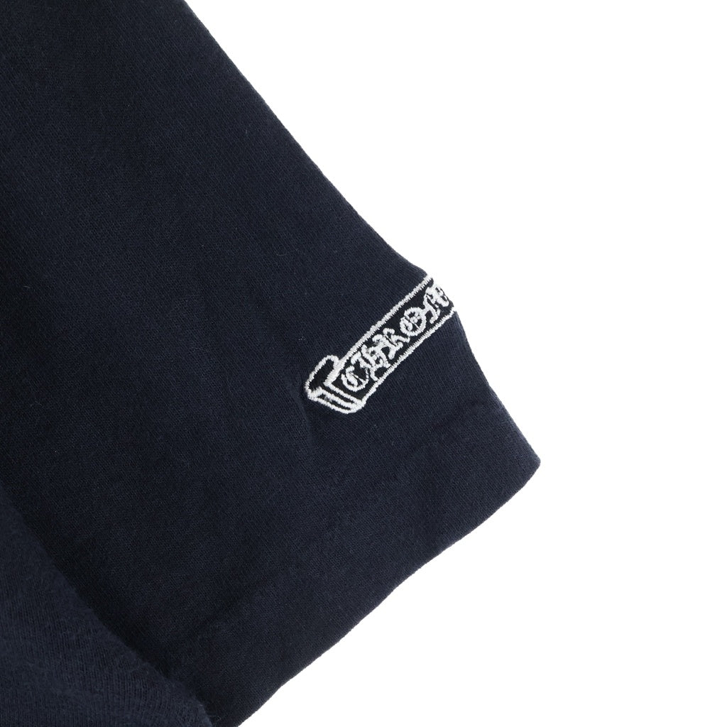 CHROME HEARTS(クロムハーツ) OLD Horseshoe Tee オールドモデル ホースシュー刺繍ポケット クルーネック半袖Tシャツカットソー ブラック