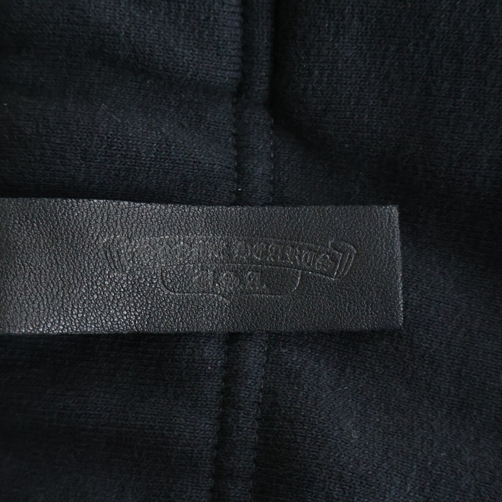CHROME HEARTS(クロムハーツ) SAILIN ON HLF PNTS スクロールラベル セメタリークロス刺繍デザイン スウェットハーフパンツ ショーツ ブラック