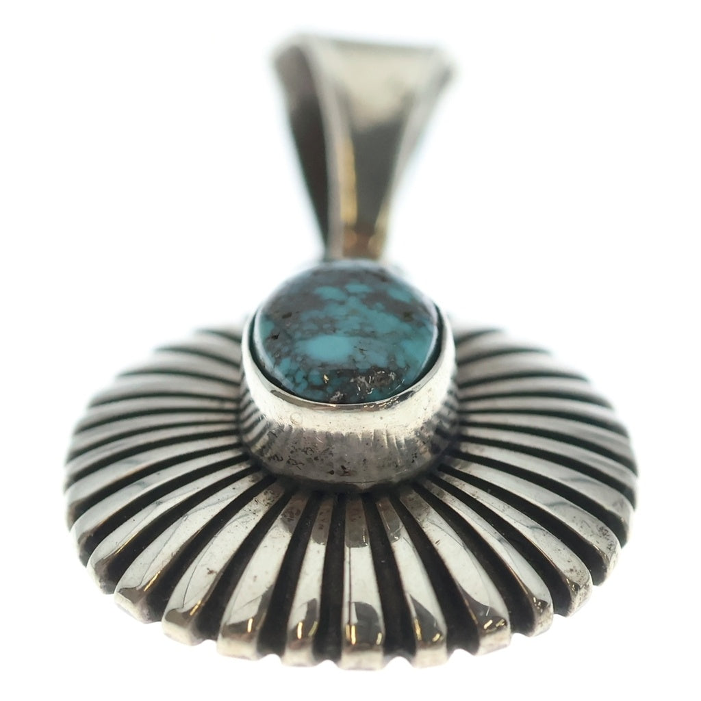 INDIAN JEWELRY(インディアンジュエリー) NAVAJO Wilson Jim ナバホ族 ウィルソンンジム ターコイズ ペンダント ネックレストップ シルバー