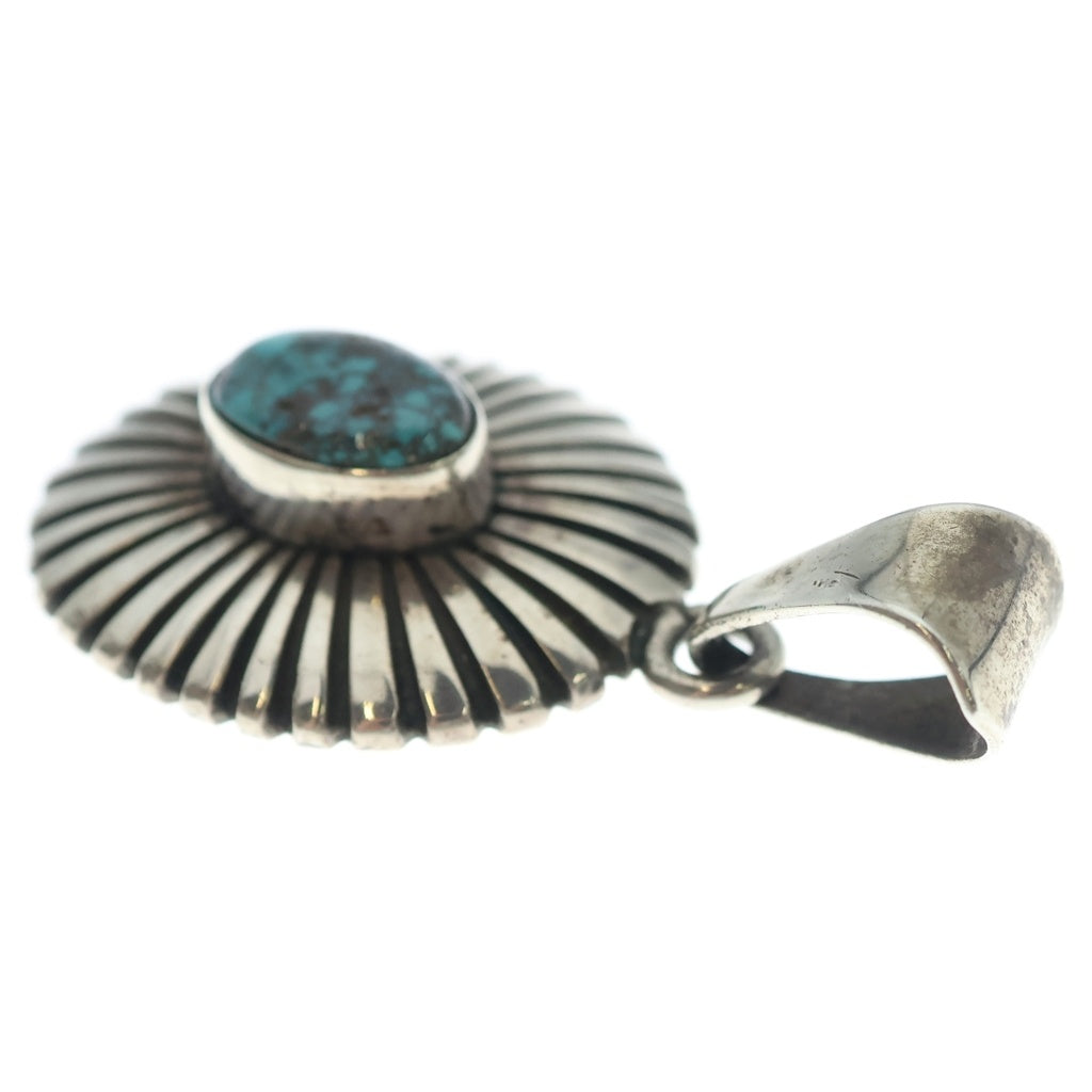 INDIAN JEWELRY(インディアンジュエリー) NAVAJO Wilson Jim ナバホ族 ウィルソンンジム ターコイズ ペンダント ネックレストップ シルバー