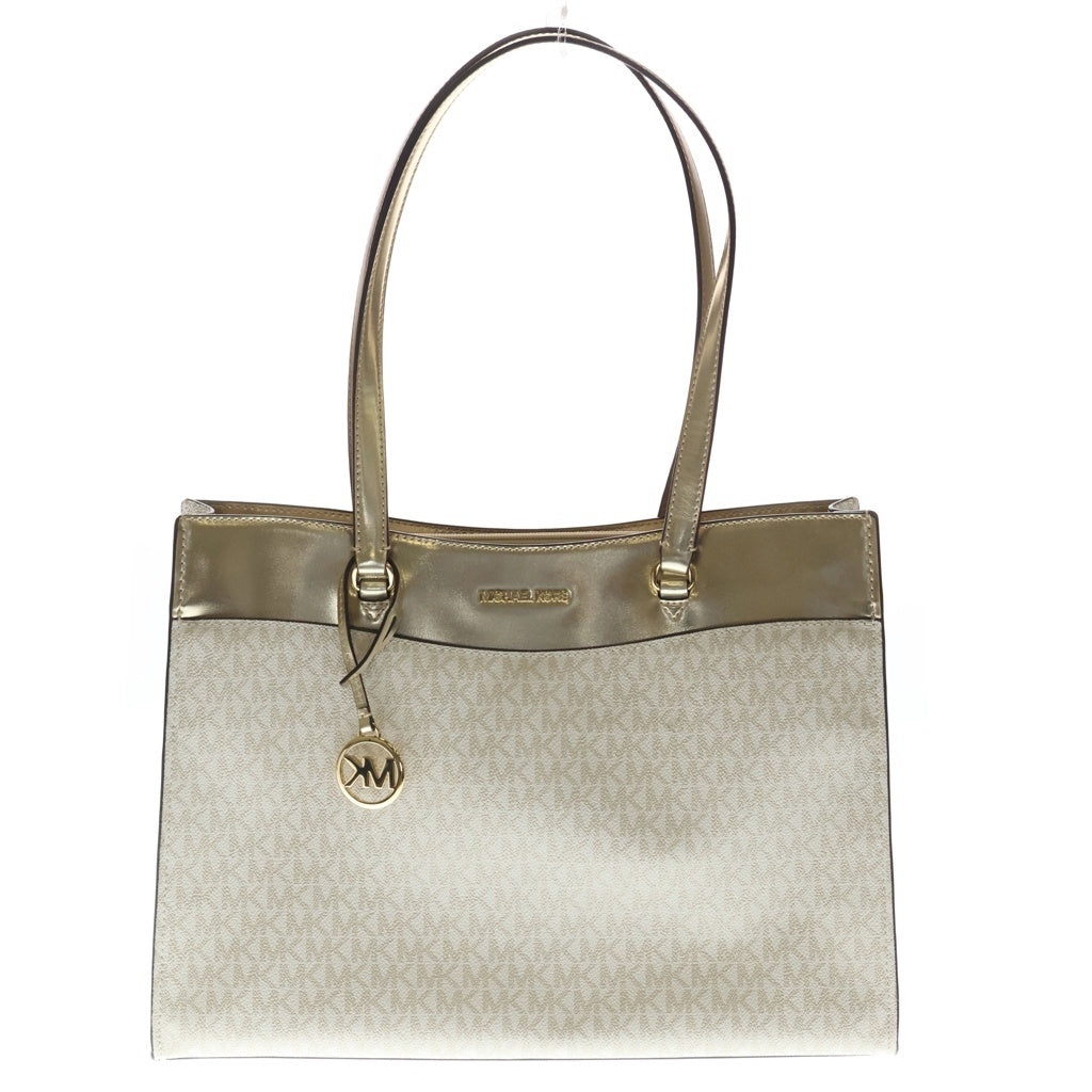 MICHAEL KORS(マイケルコース) チャーム付き 総柄ハンドバッグ ベージュ レディース