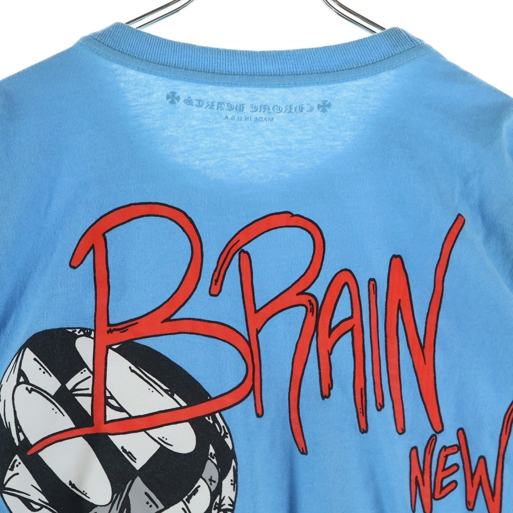 CHROME HEARTS(クロムハーツ) PPO BRAIN NEW LS MATTY BOYブレインニュープリント クルーネックロングスリーブTシャツ ライトブルー