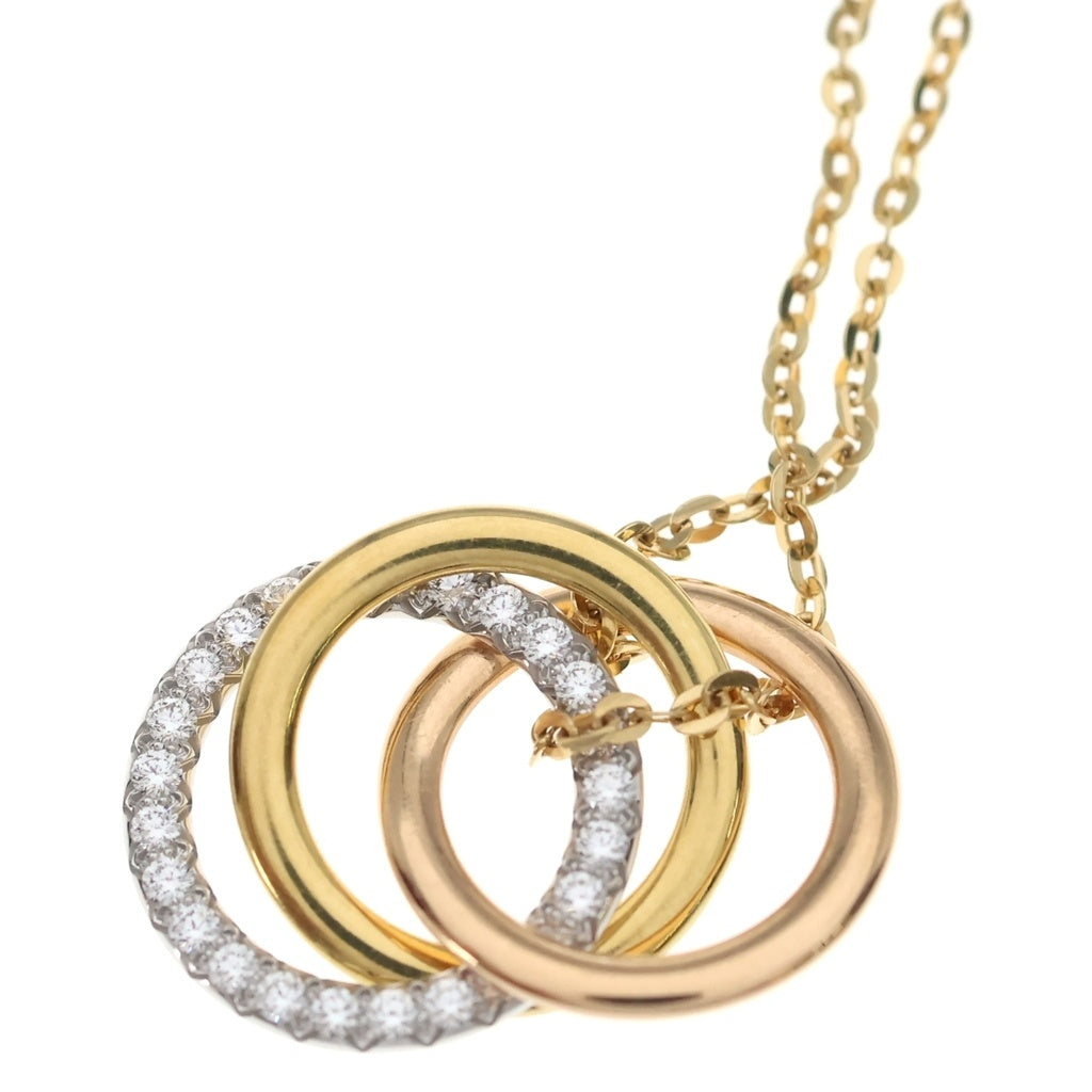 Cartier(カルティエ) トリニティブレスレット パヴェダイヤ ゴールド/ピンクゴールド/ホワイトゴールド レディース