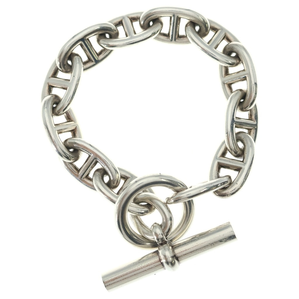 HERMES(エルメス) Chaine d'Ancre TGM シェーヌダンクルTGM 12コマ チェーンブレスレット シルバー レディース