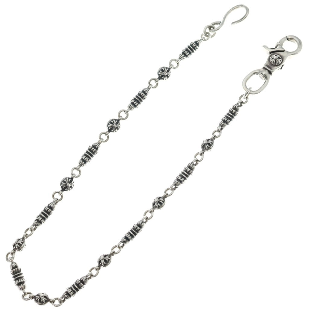 CHROME HEARTS(クロムハーツ) 1CLIP BARREL CROSSBALL 9LINK 1クリップ バレル リンク クロスボール ウォレットチェーン シルバー
