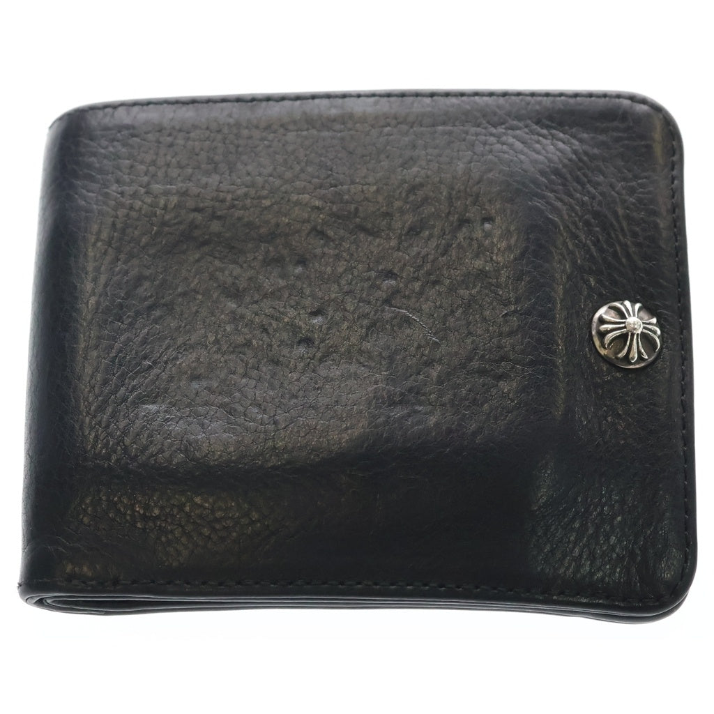 CHROME HEARTS(クロムハーツ) 1SNAP 1スナップ クロス ボールボタン レザーウォレット 財布 ブラック BCA361