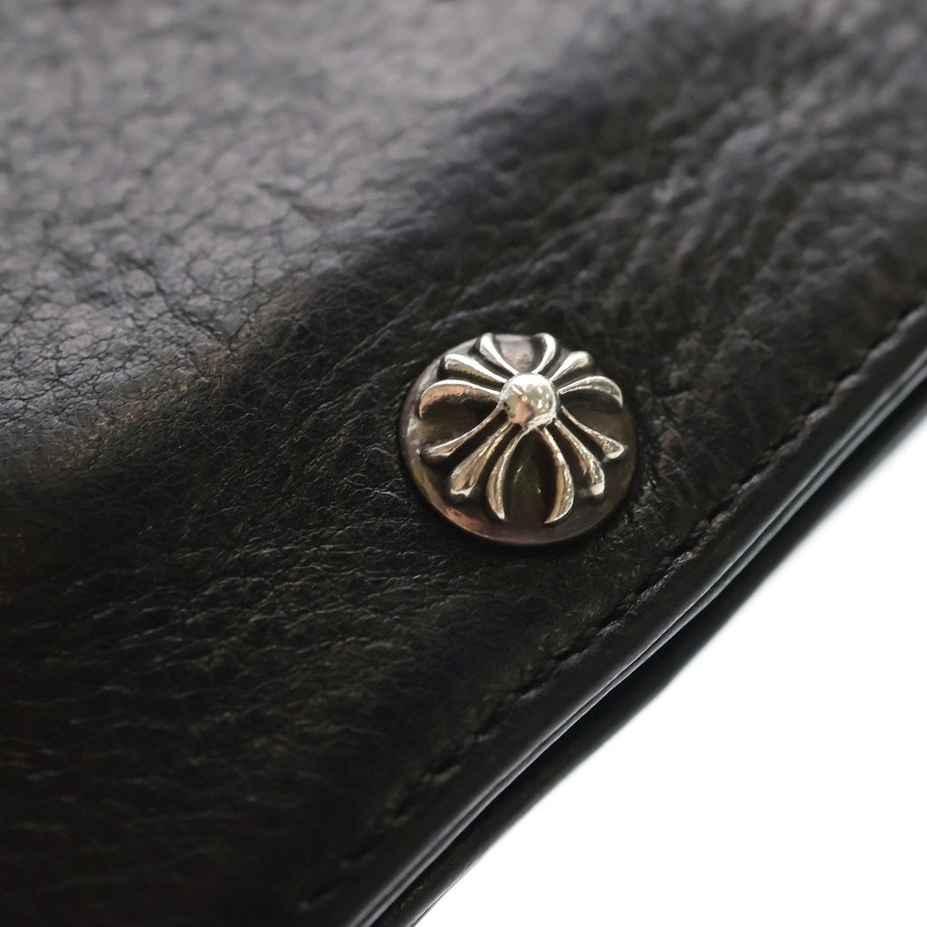 CHROME HEARTS(クロムハーツ) 1SNAP 1スナップ クロス ボールボタン レザーウォレット 財布 ブラック BCA361