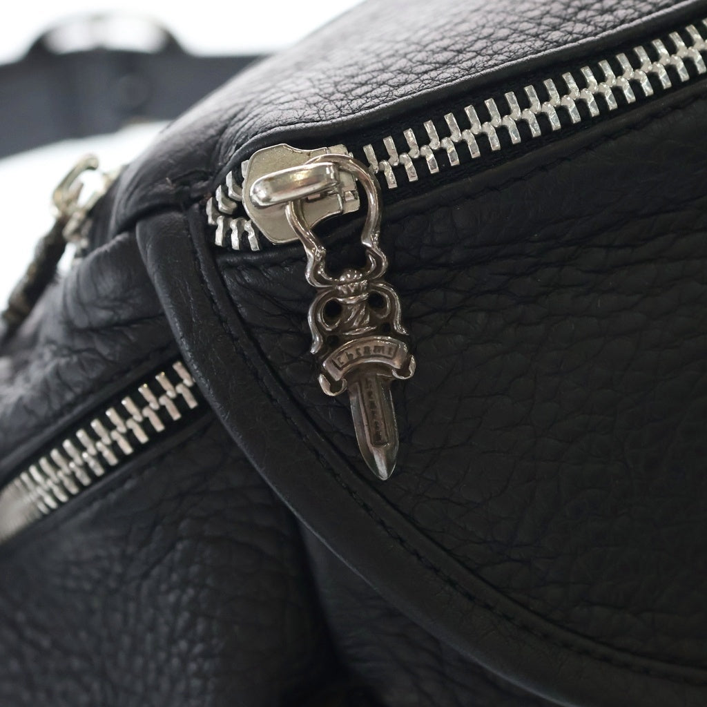 CHROME HEARTS(クロムハーツ) #1 SNAT PACK スナットパック ダガージップ ガンスリンガーベルト レザーウエストバッグ ブラック BCA378