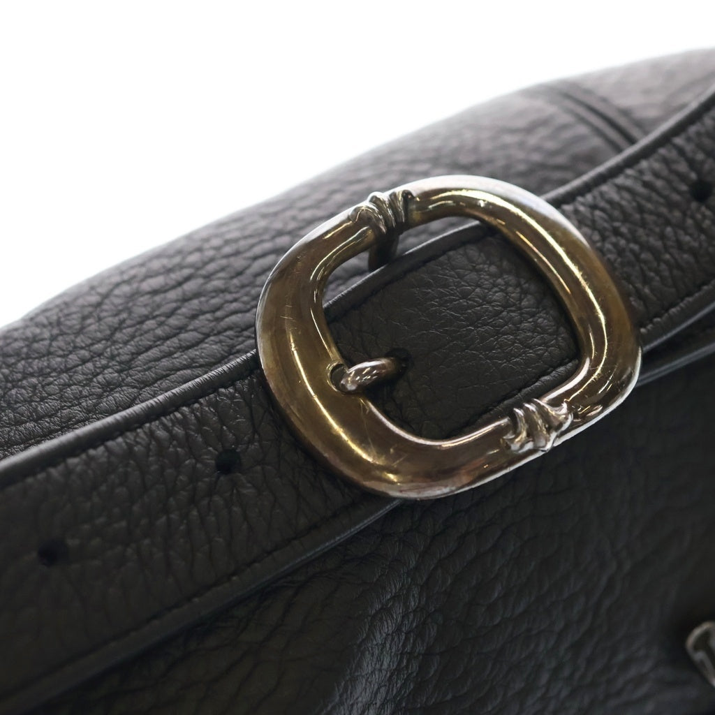 CHROME HEARTS(クロムハーツ) #1 SNAT PACK スナットパック ダガージップ ガンスリンガーベルト レザーウエストバッグ ブラック BCA378
