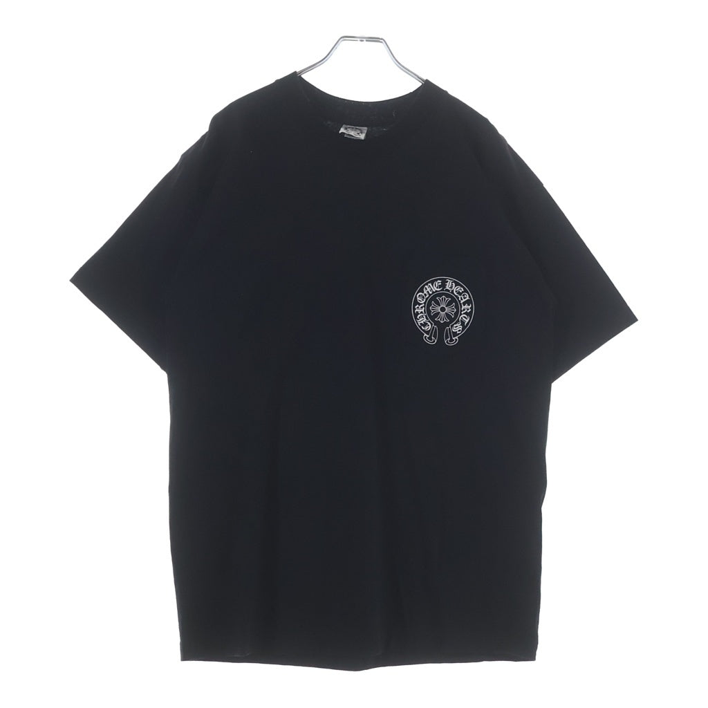 CHROME HEARTS(クロムハーツ) OLD CH T-SHIRT エクスクルーシブ ホノルル ホースシュー 半袖Tシャツ カットソー 両面プリント ブラック