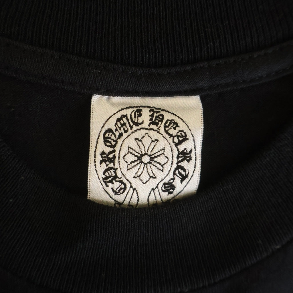 CHROME HEARTS(クロムハーツ) OLD CH T-SHIRT エクスクルーシブ ホノルル ホースシュー 半袖Tシャツ カットソー 両面プリント ブラック