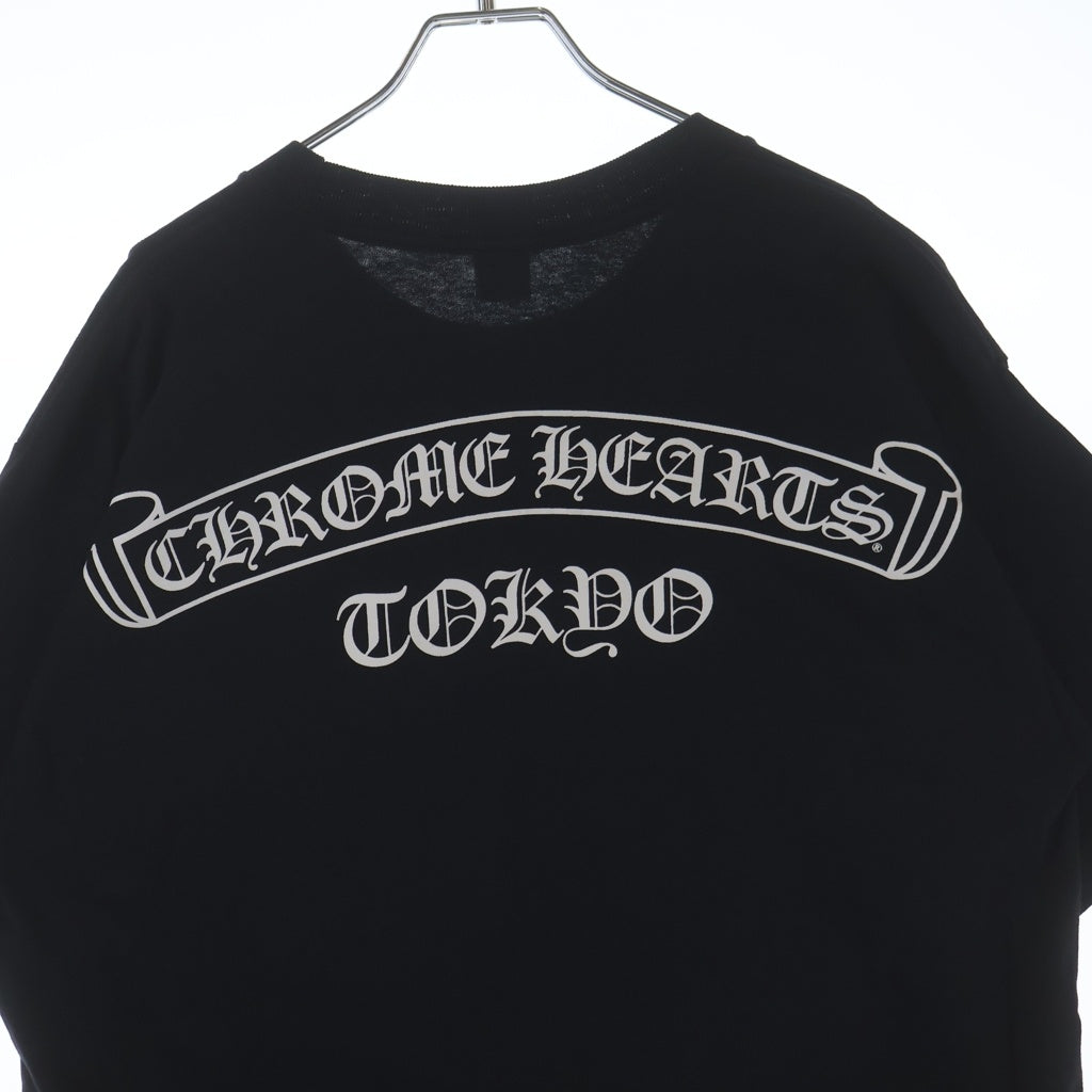 CHROME HEARTS(クロムハーツ) OLD CH T-SHIRT ホースシュー スクロールラベルプリント Tシャツ ブラック