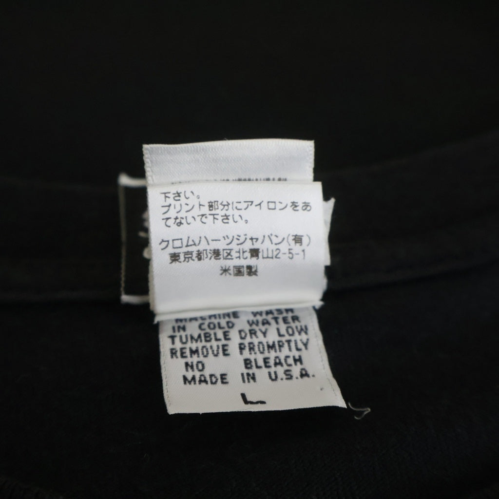 CHROME HEARTS(クロムハーツ) OLD CH T-SHIRT ホースシュー スクロールラベルプリント Tシャツ ブラック
