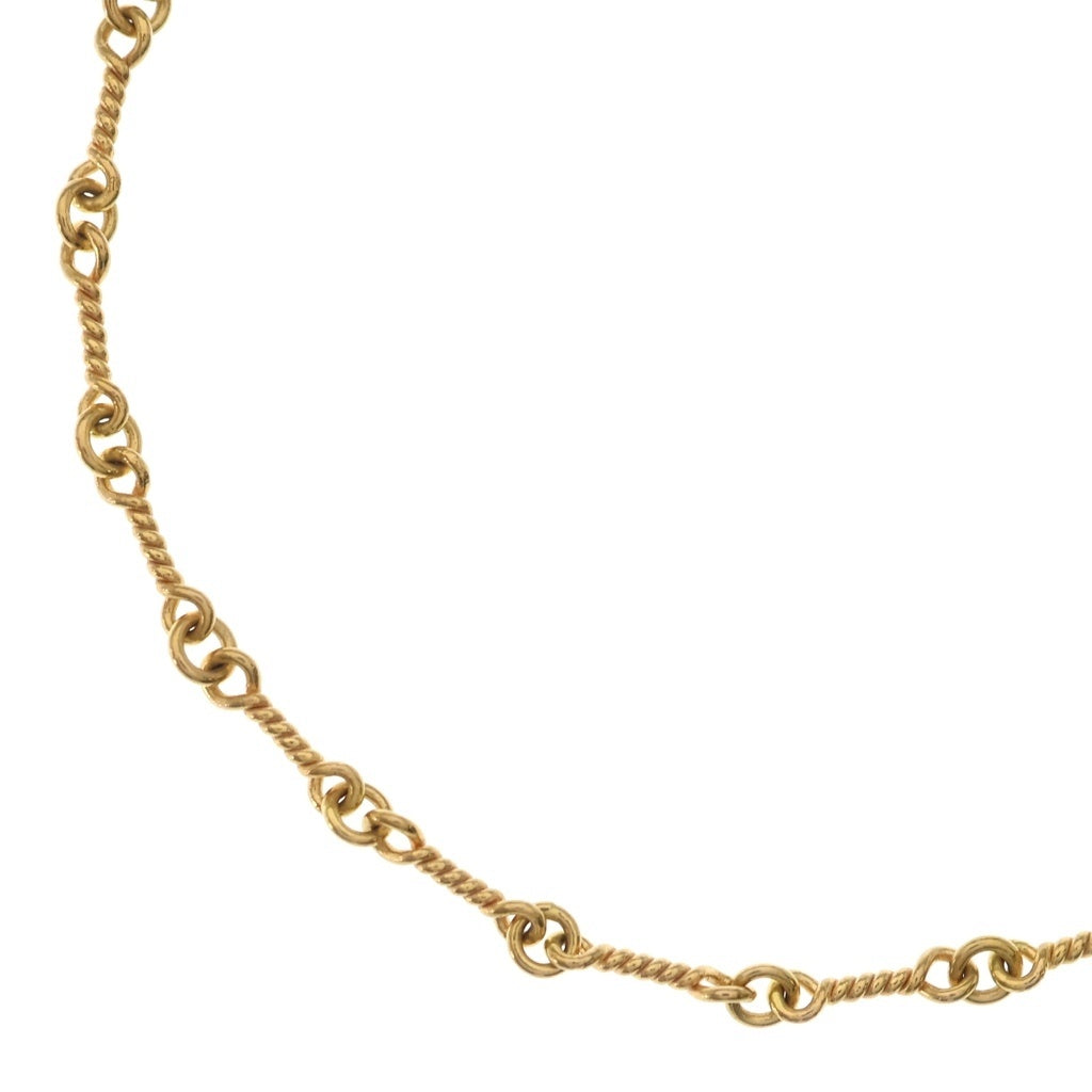 CHROME HEARTS(クロムハーツ) 22K NECKCHAIN T16 ツイストチェーンネックレス 16inch ゴールド BCA013