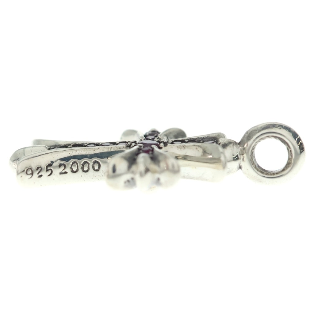 CHROME HEARTS(クロムハーツ) TNY CRSF P/RUB タイニーファットクロス PAVEルビー ペンダントトップ シルバー