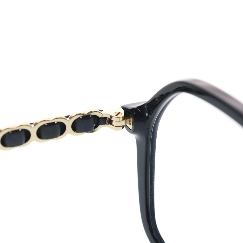 CHANEL(シャネル) スクエア シェイプ ココマーク テンプル チェーン メガネ アイウェア ブラック 3489Q-A