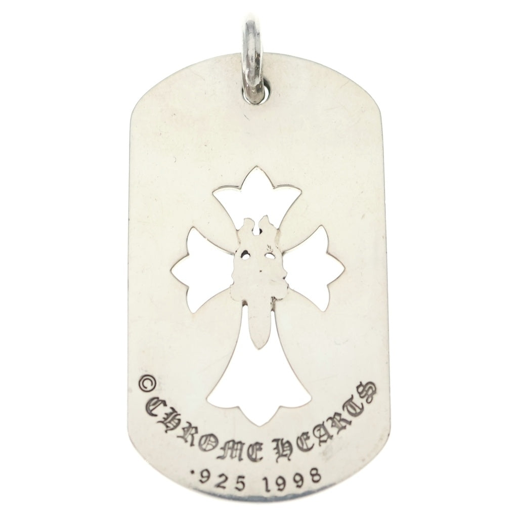 CHROME HEARTS(クロムハーツ) D TAG LRG LTD LA限定ラージドッグタグネックレストップ シルバー